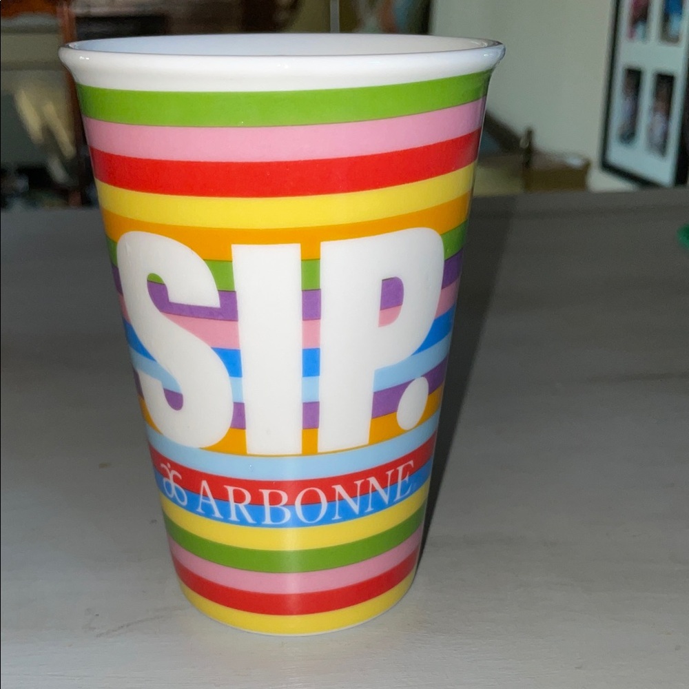 Arbonne 12oz handless rainbow mug